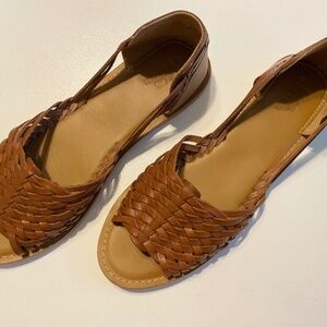 ASOS Leather woven flat sandals